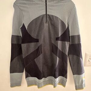adidas Stella Maccartney Gray and Black Zip-Up Sweater